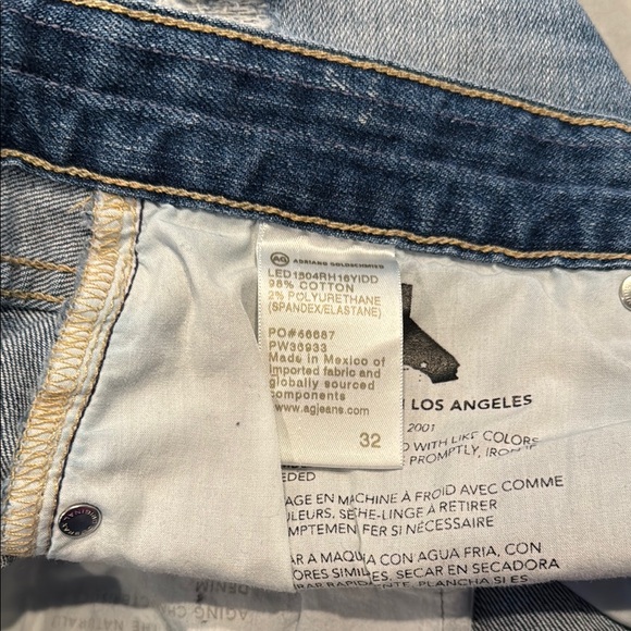 AG Distressed Denim Shorts, EUC, Size 32 - Picture 3 of 3